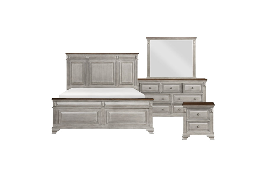 Marquette Brown/Gray Finish Panel Bedroom Set 1449