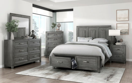 Garretson Grey Finish Platform Bedroom Set 1450