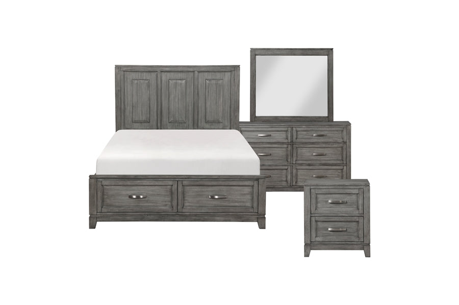 Garretson Grey Finish Platform Bedroom Set 1450