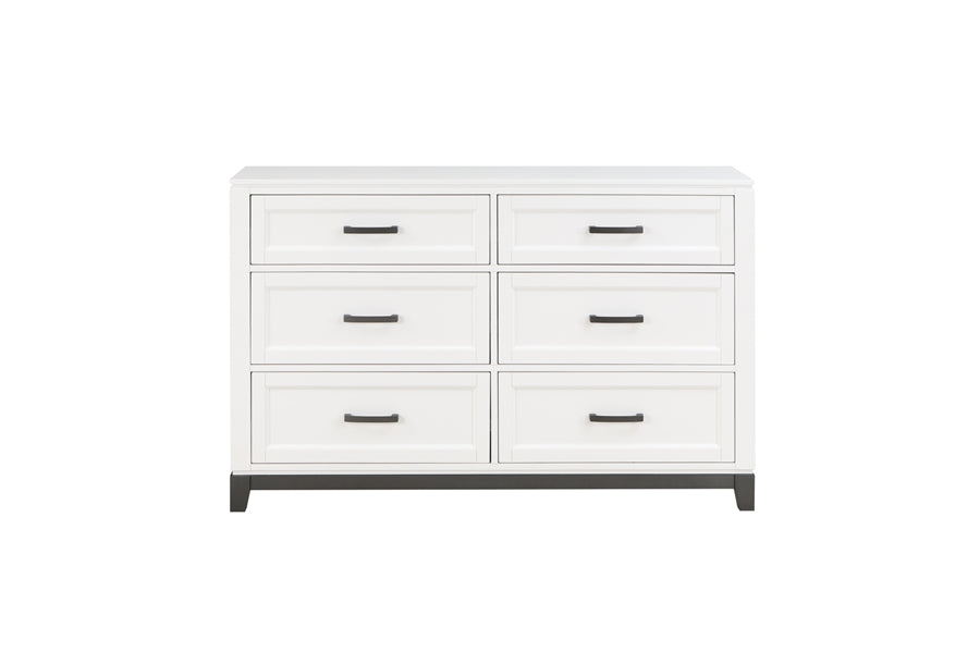 Garretson White and Metallic Gray Platform Bedroom Set 1450