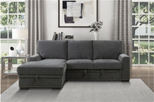 Load image into Gallery viewer, Morelia 2pc Sectional in Charcoal Fabric 9468
