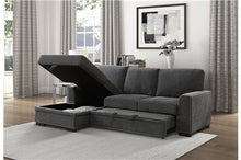 Load image into Gallery viewer, Morelia 2pc Sectional in Charcoal Fabric 9468