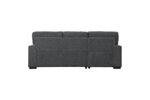 Morelia 2pc Sectional in Charcoal Fabric 9468