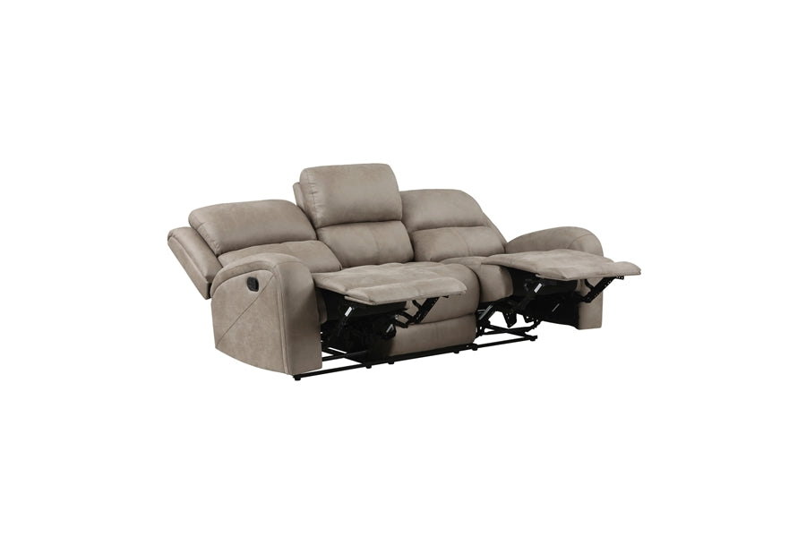 Pagosa Brown Microfiber Reclining Sofa and Loveseat 9601