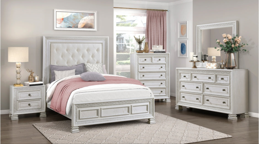 Theodore White Panel Bedroom Set 1596