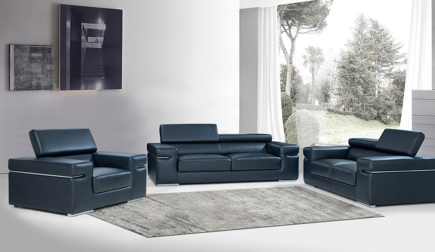 Soho Black LEATHER MATCH Sofa and Loveseat S8020