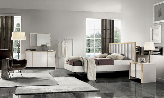 Fiocco Collection White Italian Bedroom Set