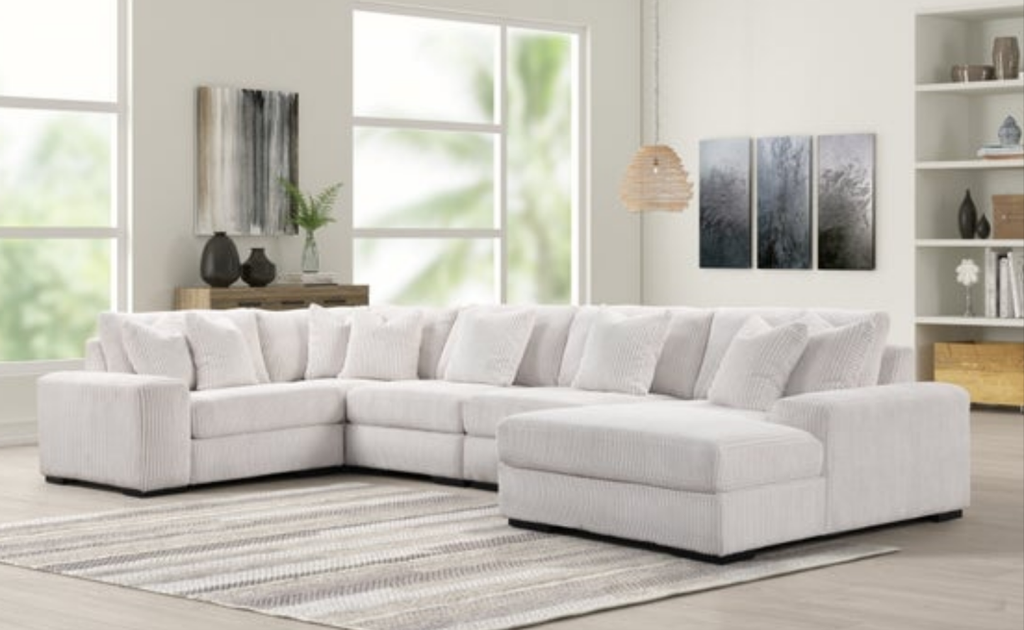 Seasons Beige 5pc Sectional