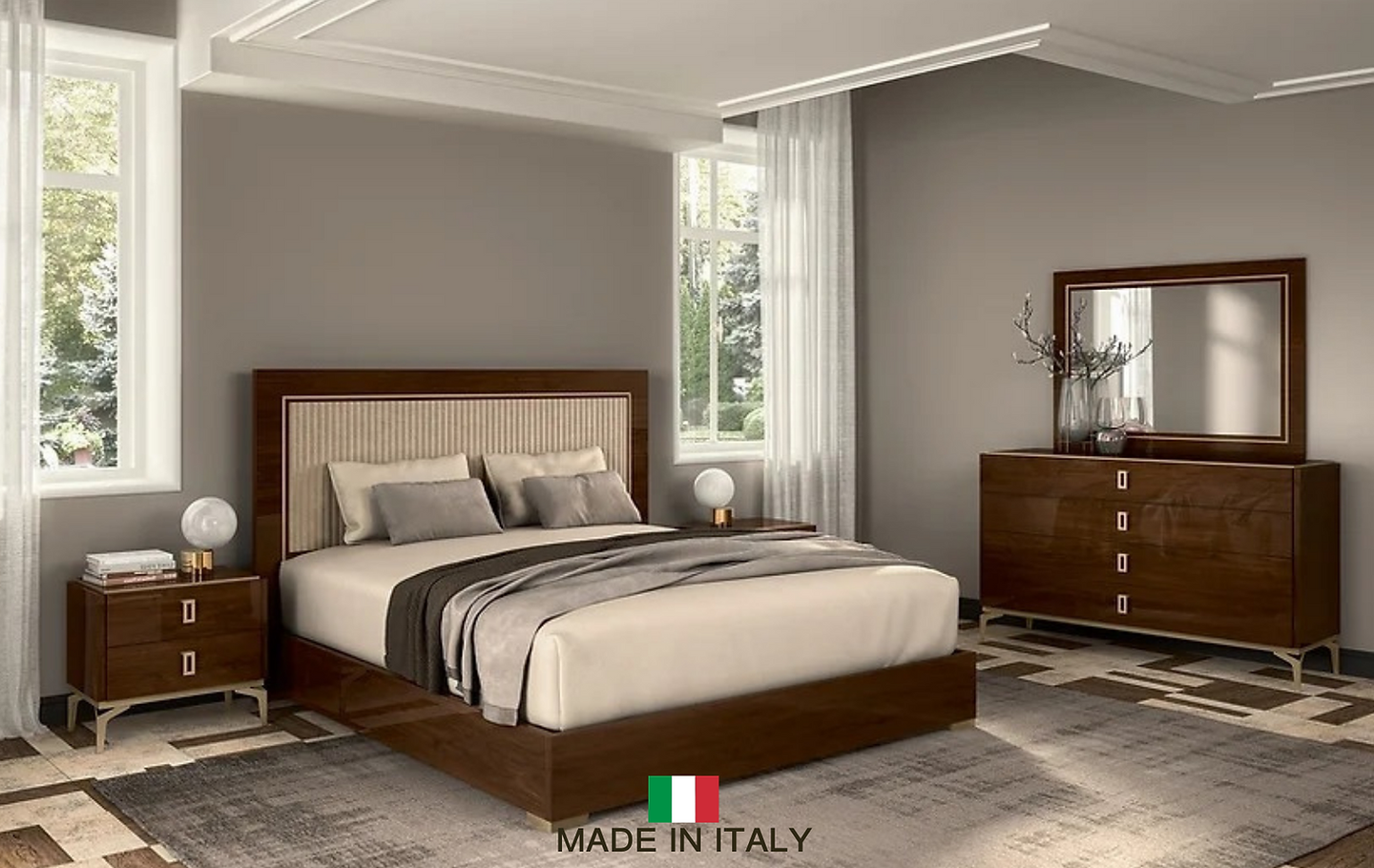 Eva UPH Collection Italian Bedroom Set