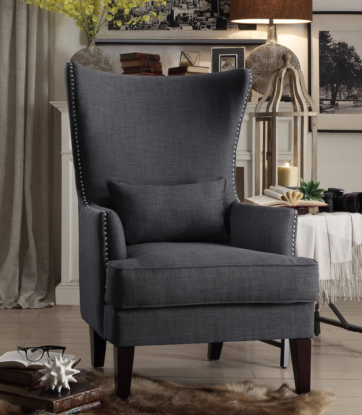 Avina Gray Accent Chair 1296