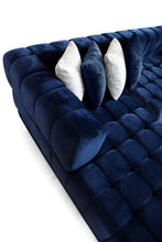 Load image into Gallery viewer, Ariana Velvet Blue Double Chaise Sectional