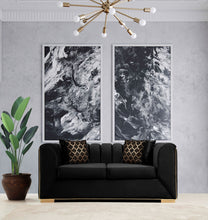 Load image into Gallery viewer, Armony Black Velvet Sofa &amp; Loveseat