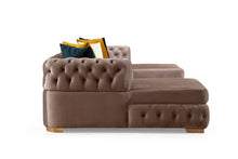 Load image into Gallery viewer, Matilda Stone Velvet Double Chaise Sectional