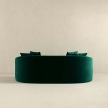 Load image into Gallery viewer, Kante Mid-Century Modern Green Velvet Sofa