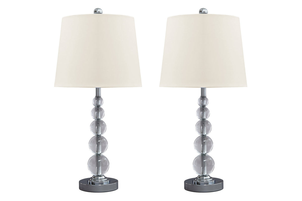 Joaquin Clear/Silver Finish Table Lamp (Set of 2)    L428084