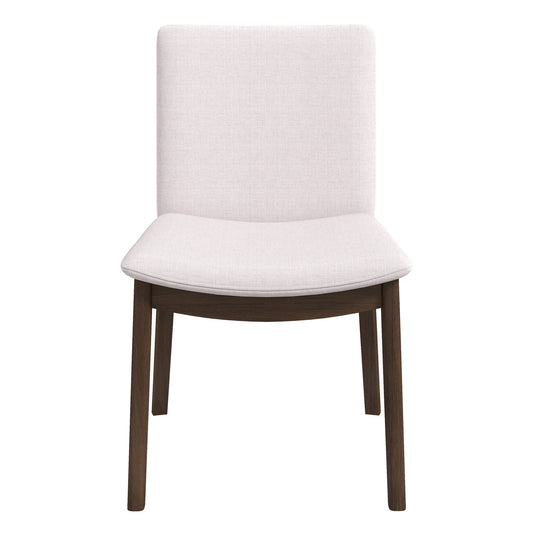 Laura Beige Linen Solid Wood Dining Chair (Set Of 2)