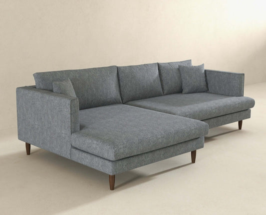 Blake 107" Grey L-Shaped Sectional Sofa Left Facing