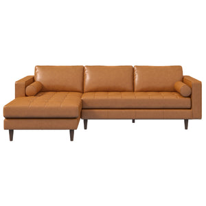 Anthony Tan Genuine Leather L Shape Corner Sectional