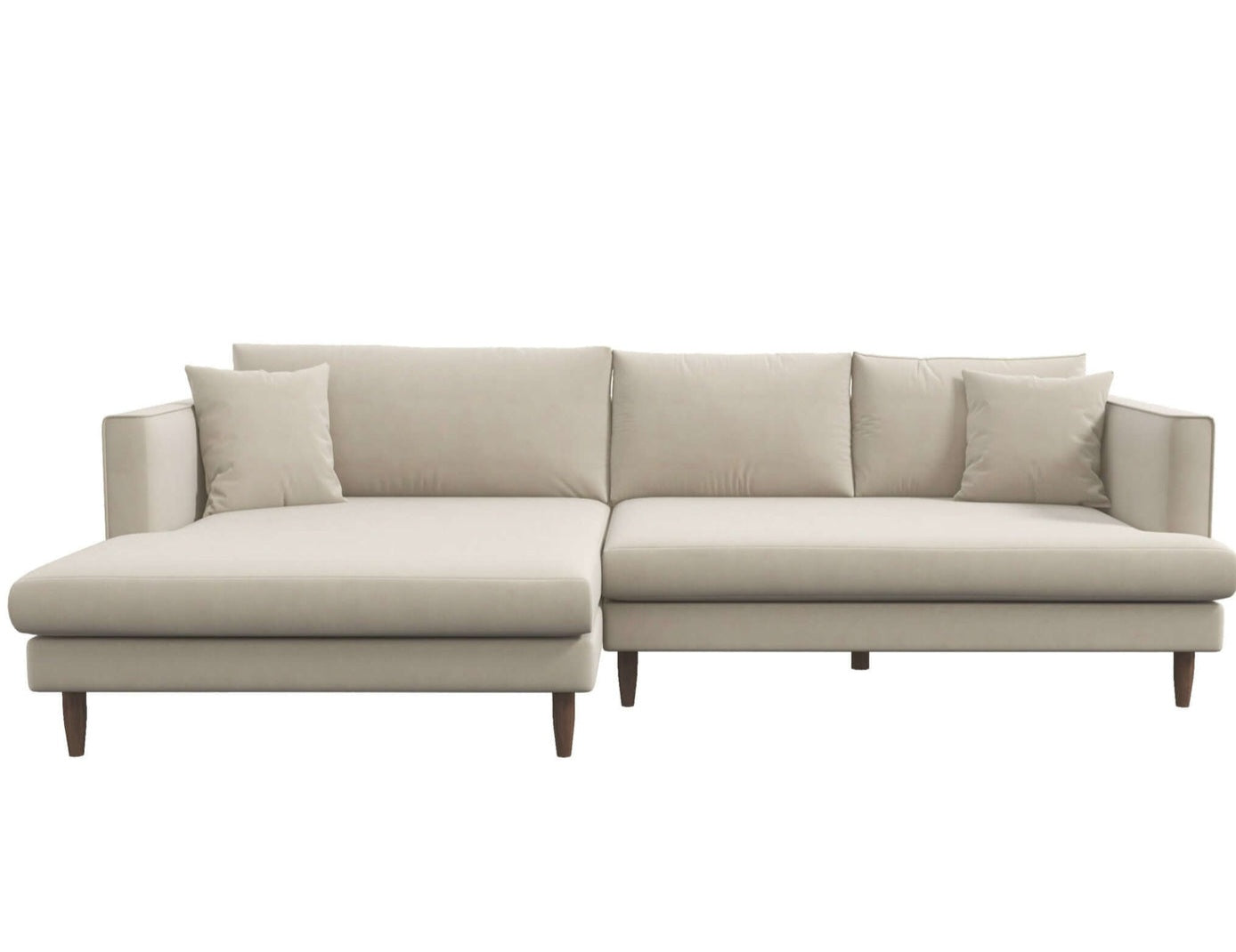 Blake 107" Cream L-Shaped Sectional Sofa Left Facing