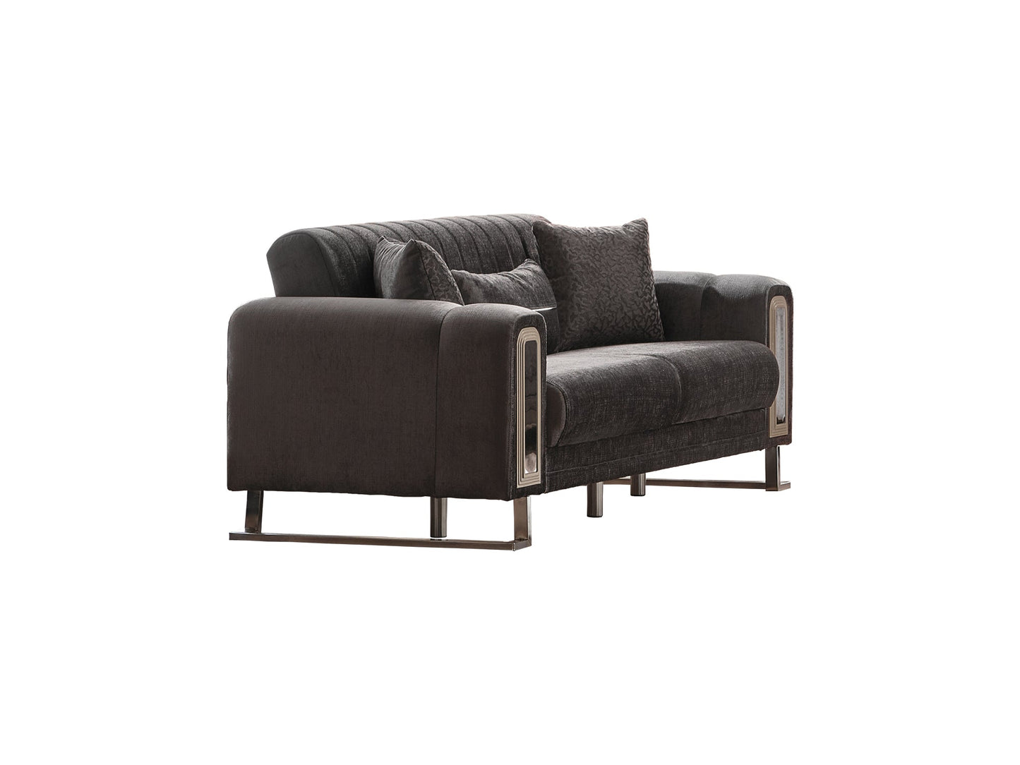 Lotus Convertible Loveseat Grey