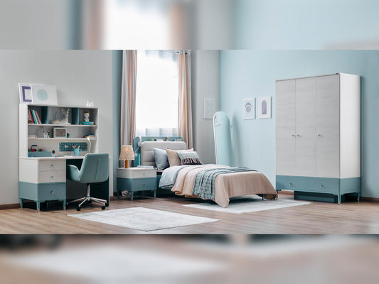 Marin Kids Room Set (Twin Bed &  Study Desk &  Nightstand)