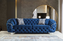 Load image into Gallery viewer, Lupino Blue Velvet Sofa &amp; Loveseat