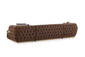 Jester Velvet Mocca Double Chaise Sectional