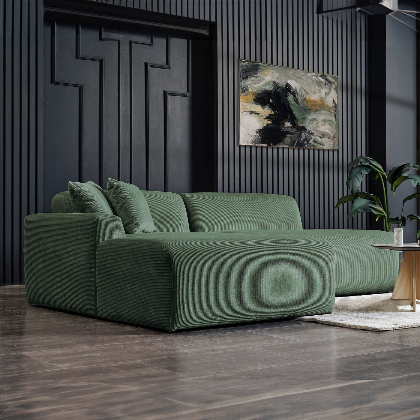 Mar Green LAF/RAF Sectional Velvet Sofa