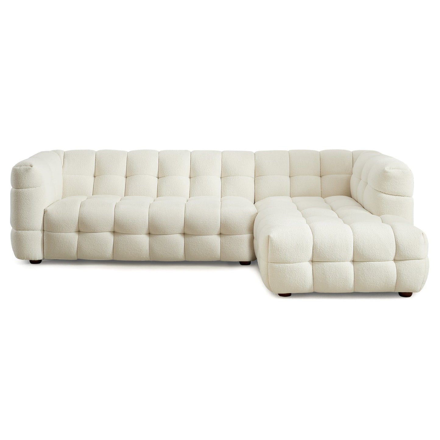 Morrison 140" Right Sectional Sofa (Cream Boucle)