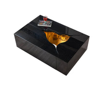 Load image into Gallery viewer, Dream Wood Black/Gold  3pc Coffee Table