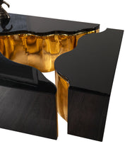 Load image into Gallery viewer, Dream Wood Black/Gold  3pc Coffee Table