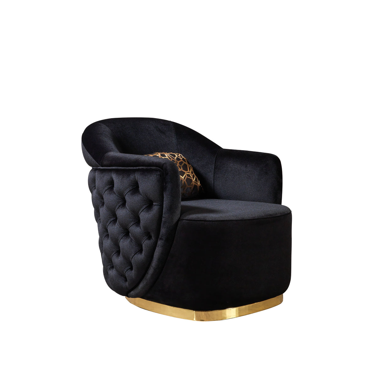 Victoria Black Velvet Chair