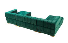 Load image into Gallery viewer, Ariana Velvet Green Double Chaise Sectional