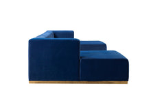 Load image into Gallery viewer, Juliana Blue Velvet 4-Piece Sectional