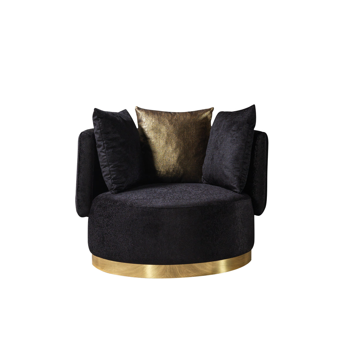 Michelle Black/Gold Velvet Chair