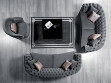 Load image into Gallery viewer, Victoria Gray Velvet Sofa &amp; Loveseat