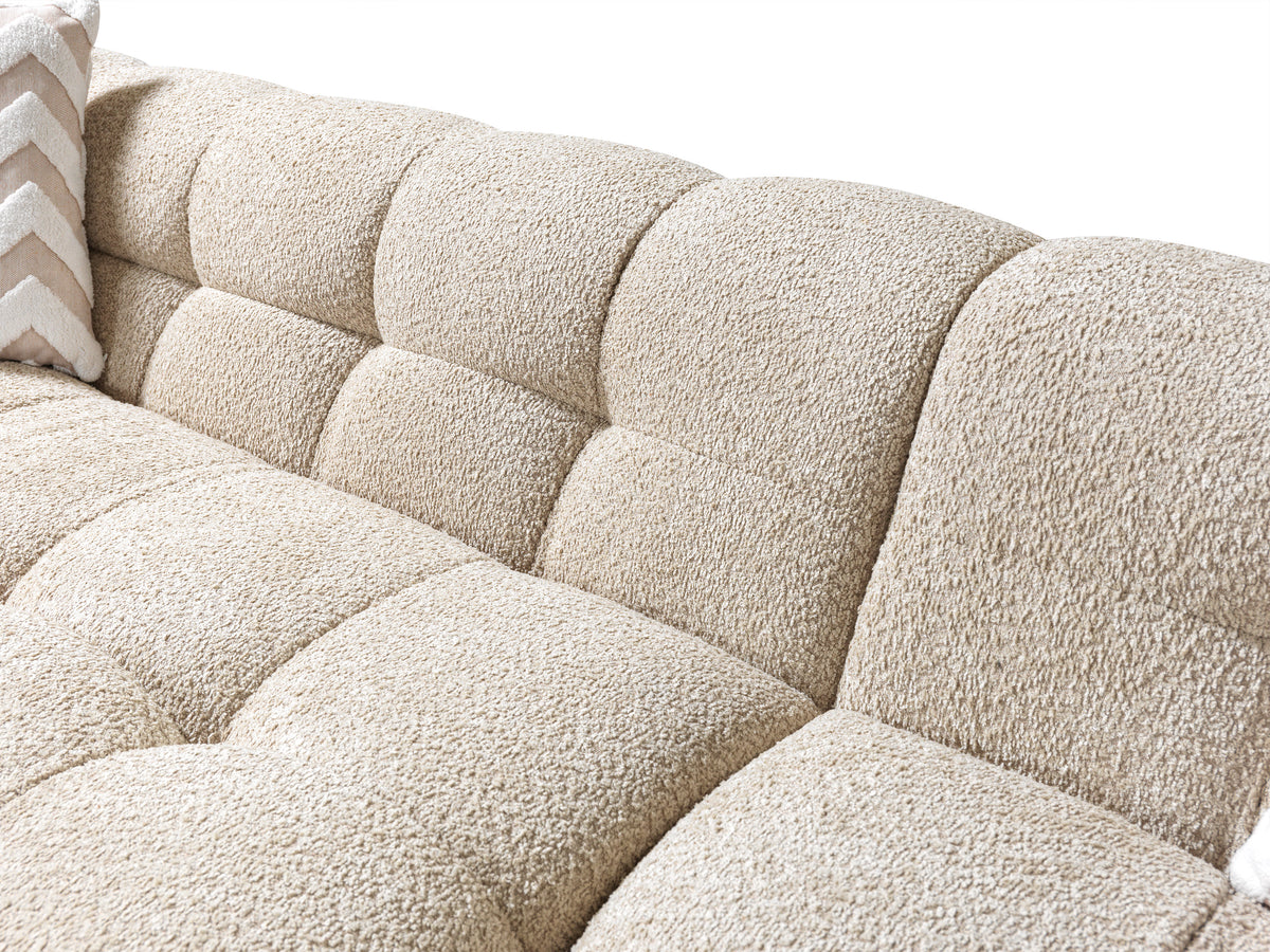 Ivy Sand Boucle RAF 110" Sectional