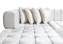 Load image into Gallery viewer, Ariana Velvet Ivory Double Chaise Sectional