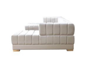 Ariana Velvet Ivory Double Chaise Sectional