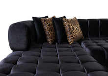 Load image into Gallery viewer, Ariana Velvet Black Double Chaise Sectional