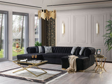 Load image into Gallery viewer, Lauren Velvet Black Double Chaise Sectional