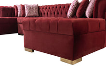 Load image into Gallery viewer, Lauren Velvet Maroon Double Chaise Sectional