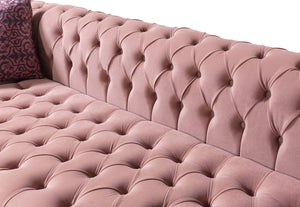 Lauren Velvet Pink Double Chaise Sectional