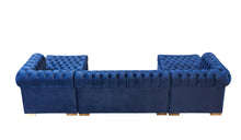 Load image into Gallery viewer, Lauren Velvet Navy Double Chaise Sectional 