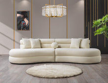 Load image into Gallery viewer, Larissa Ivory Boucle Curved Sectional