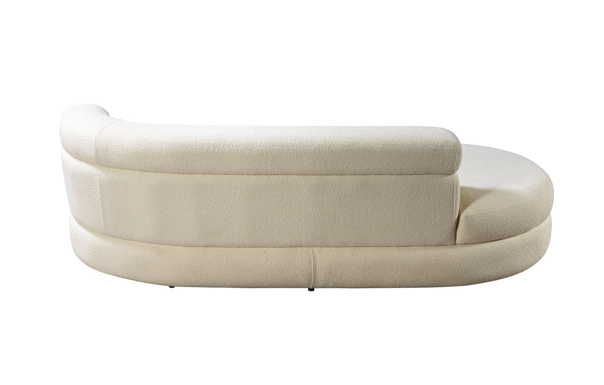 Larissa Ivory Boucle 106" Chaise Lounge