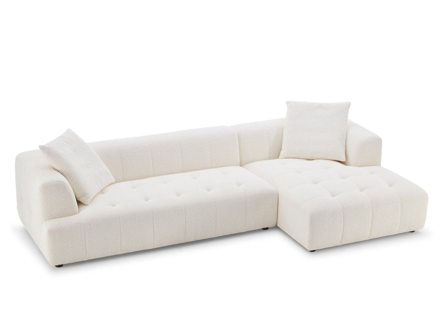 Wodo  Ivory Boucle Corner Sectional