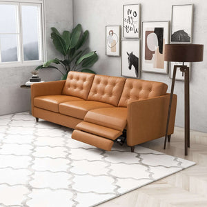 Christopher Tan Genuine Leather Electric Inclining Sofa