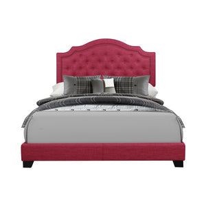 Pink Fabric King Panel Bed SH255