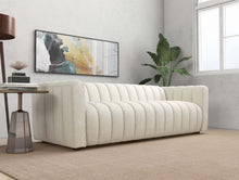 Load image into Gallery viewer, Elrosa Beige Boucle Channel Tufted Sofa